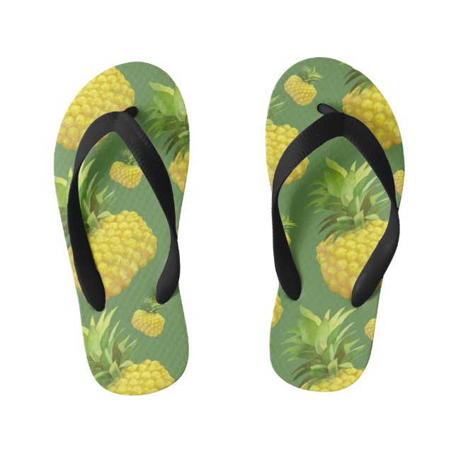 Chanclas Para Niños Ilustracion de piña (Plantilla)
