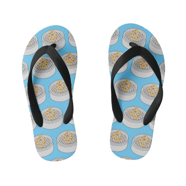 Chanclas Para Niños Ilustracion de Shumai dim sum personalizado (Plantilla)