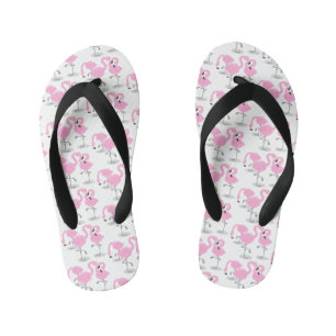 Chanclas Para Niños Ilustracion de trío de flamingo rosado