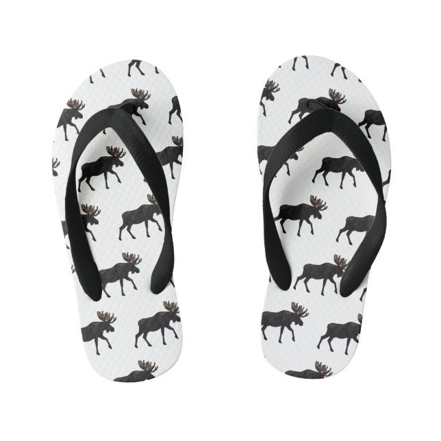 Chanclas Para Niños Ilustracion Moose personalizado (Plantilla)