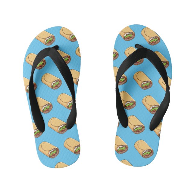 Chanclas Para Niños Ilustracion personalizado Burrito (Plantilla)
