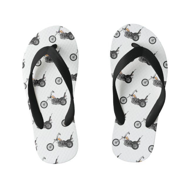 Chanclas Para Niños Ilustracion personalizado Chopper Motorcycle 1950 (Plantilla)
