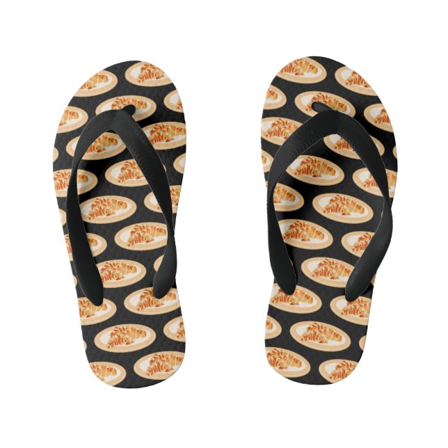 Chanclas Para Niños Ilustracion personalizado croissant (Plantilla)