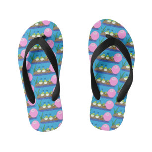 Chanclas Para Niños Ilustracion personalizado de bblegum de ranas grac