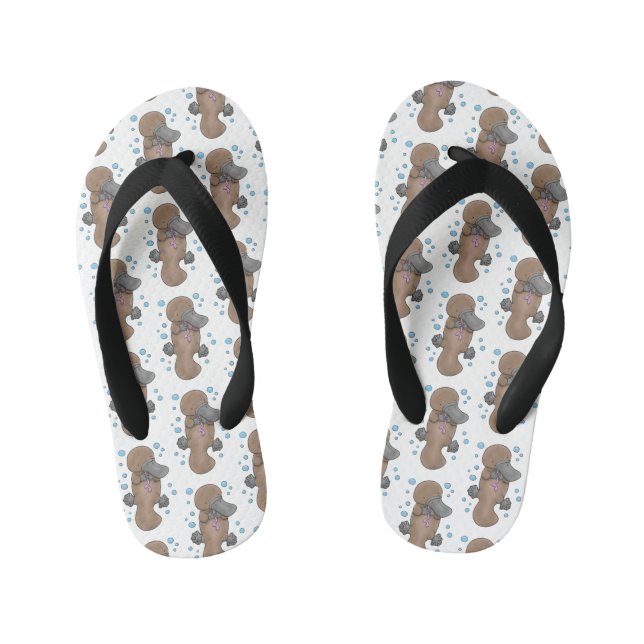 Chanclas Para Niños Ilustracion personalizado de bebé de plaquypus fel (Plantilla)