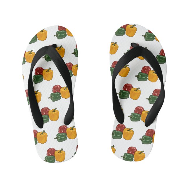 Chanclas Para Niños Ilustracion personalizado de Capsicum (Plantilla)