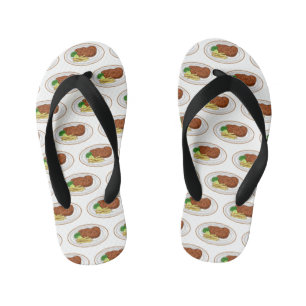 Chanclas Para Niños Ilustracion personalizado de carne