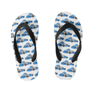 Chanclas Para Niños Ilustracion personalizado de carreras de Kart