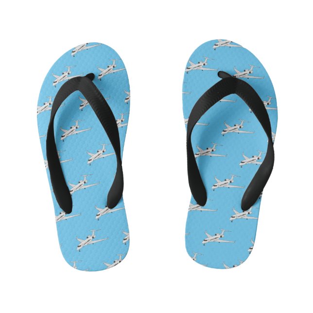 Chanclas Para Niños Ilustracion personalizado de chorro privado (Plantilla)