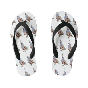 Chanclas Para Niños Ilustracion personalizado de codorniz de montaña