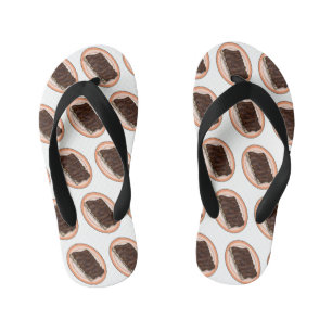 Chanclas Para Niños Ilustracion personalizado de costillas cortas