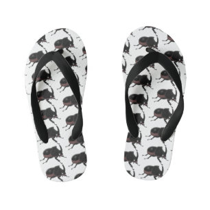 Chanclas Para Niños Ilustracion personalizado de escarabajo rinoceront