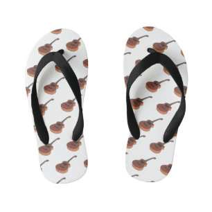 Chanclas Para Niños Ilustracion personalizado de guitarra acústica