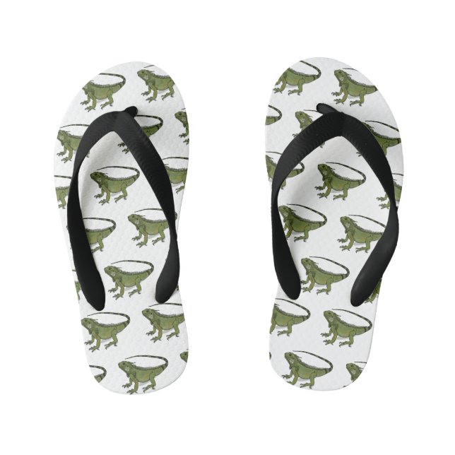 Chanclas Para Niños Ilustracion personalizado de Iguana (Plantilla)