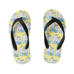 Chanclas Para Niños Ilustracion personalizado de leche