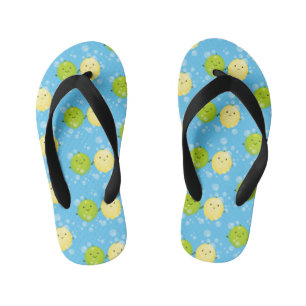 Chanclas Para Niños Ilustracion personalizado de lima de limón feliz
