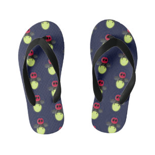 Chanclas Para Niños Ilustracion personalizado de luciérnaga de bichos 