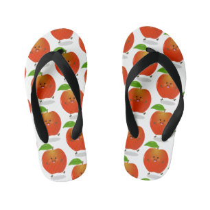 Chanclas Para Niños Ilustracion personalizado de manzana bailando a la