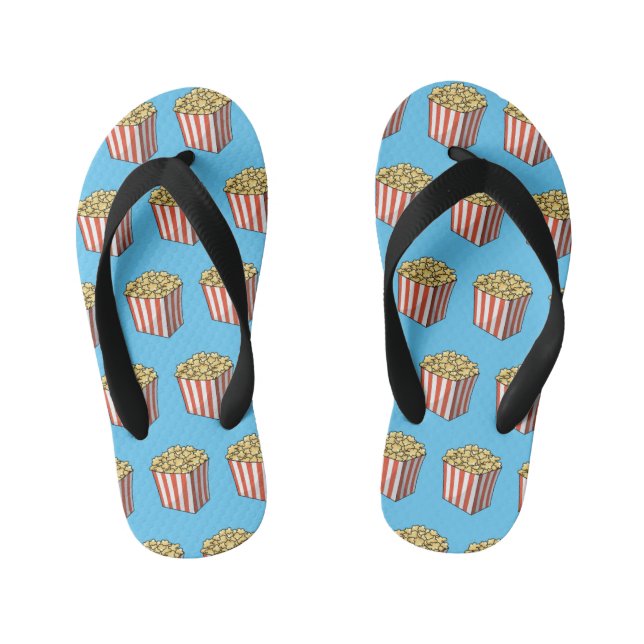 Chanclas Para Niños Ilustracion personalizado de palomitas (Plantilla)