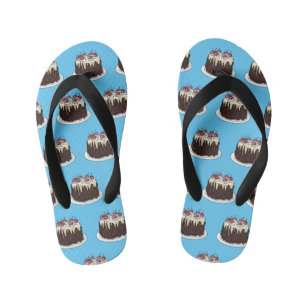 Chanclas Para Niños Ilustracion personalizado de pasteles de la Selva