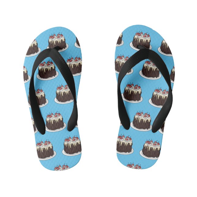 Chanclas Para Niños Ilustracion personalizado de pasteles de la Selva  (Plantilla)
