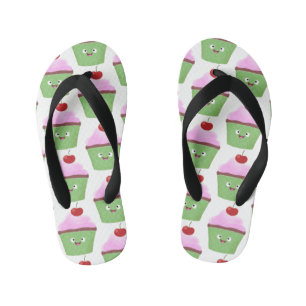 Chanclas Para Niños Ilustracion personalizado de quequitos alegres