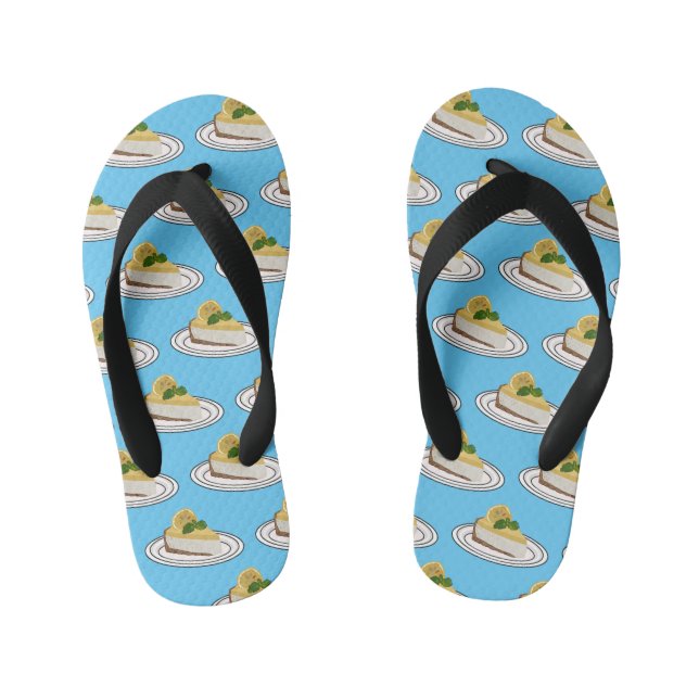 Chanclas Para Niños Ilustracion personalizado de queso de limón (Plantilla)