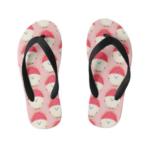 Chanclas Para Niños Ilustracion personalizado de rambután rosa suave