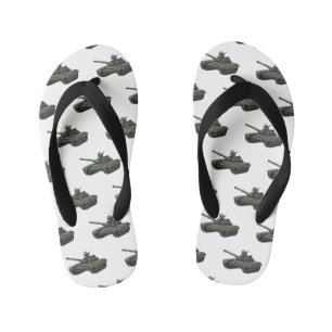 Chanclas Para Niños Ilustracion personalizado de tanques