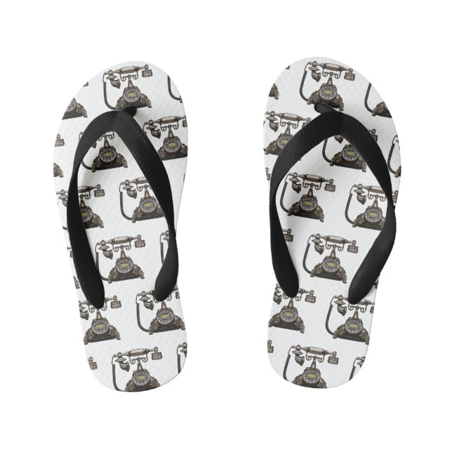 Chanclas Para Niños Ilustracion personalizado de teléfono (Plantilla)