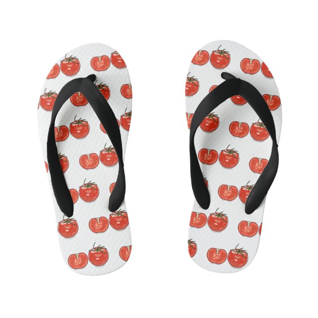 Chanclas Para Niños Ilustracion personalizado de tomate (Plantilla)