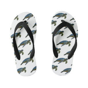 Chanclas Para Niños Ilustracion personalizado de tortugas marinas