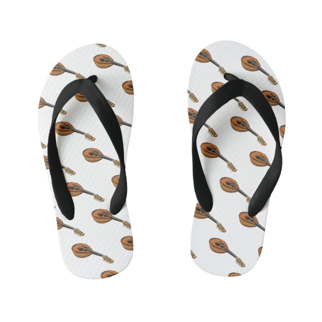 Chanclas Para Niños Ilustracion personalizado Mandolin (Plantilla)