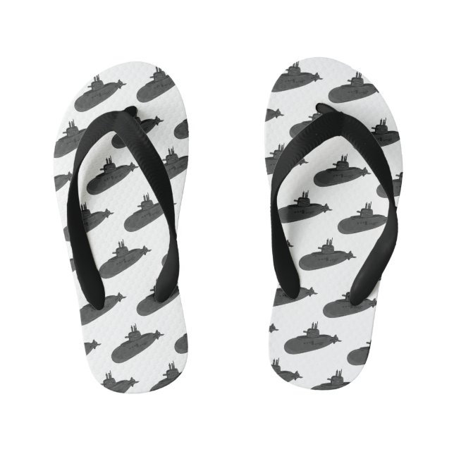 Chanclas Para Niños Ilustracion personalizado submarino (Plantilla)