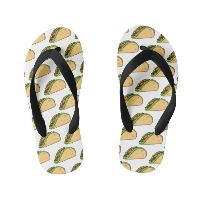 Chanclas Para Niños Ilustracion personalizado Taco (Plantilla)