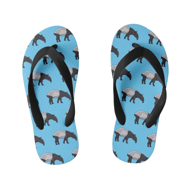 Chanclas Para Niños Ilustracion personalizado Tapir (Plantilla)