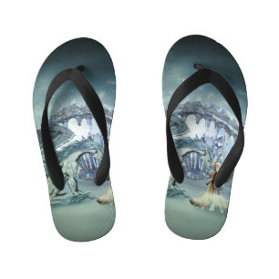 Chanclas Para Niños Impresionante dragón de hielo