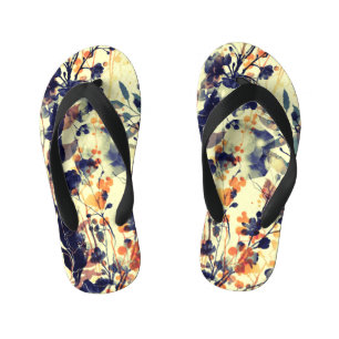 Chanclas Para Niños Impresiones de la Naturaleza: Floral deja sin inco