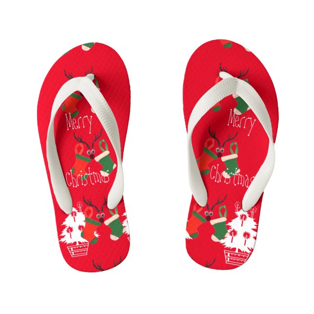 Chanclas Para Niños Interesantes Navidades en el camino DIY (Plantilla)