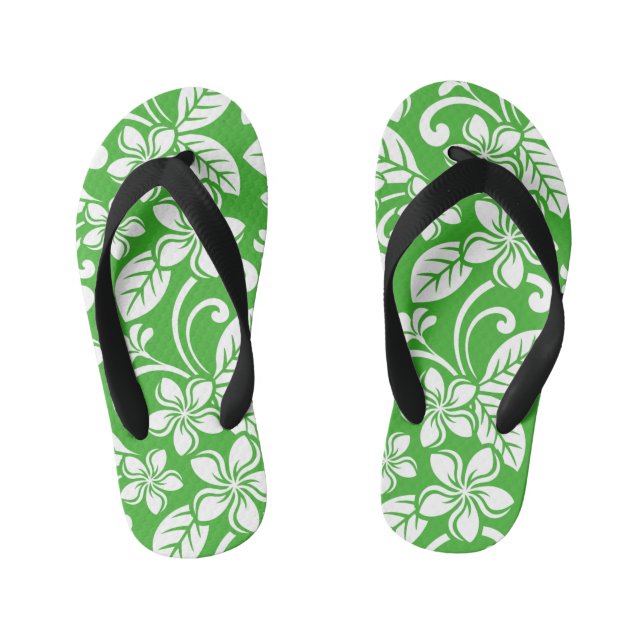 CHANCLAS PARA NIÑOS ISLAND PLUMERIA (CITRUS GREEN) (Plantilla)