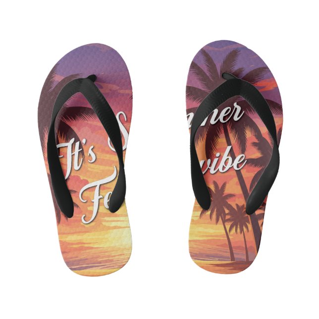 Chanclas Para Niños It's summer feel the vibe (Plantilla)