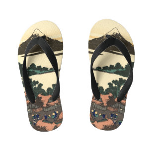 Chanclas Para Niños Katsushika Hokusai Dawn en la provincia de Kai
