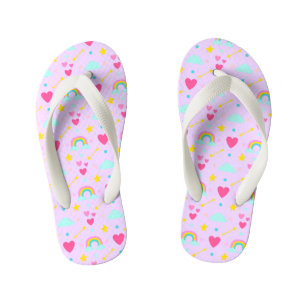 Chanclas Para Niños Kids Lavender Rainbow Flip Flops