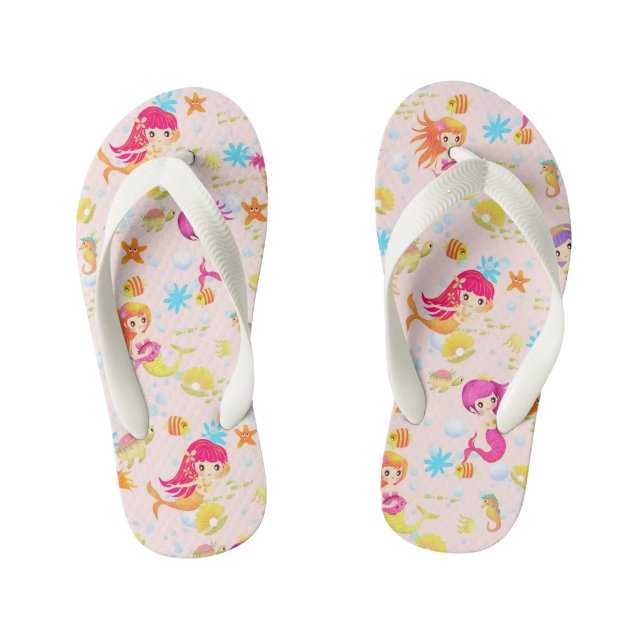 Chanclas Para Niños Las sirenas rosan (Plantilla)