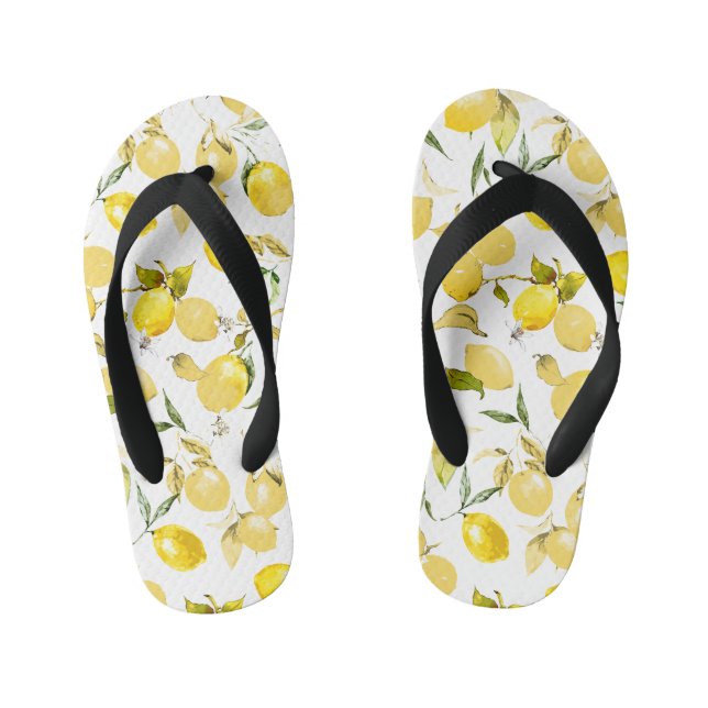 Chanclas Para Niños Lemones acuarelas 13 (Plantilla)