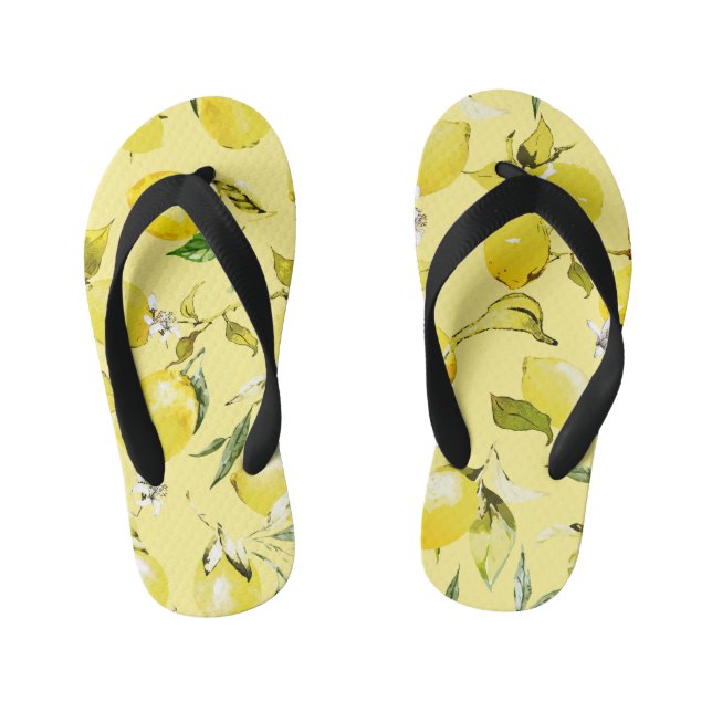 Chanclas Para Niños Lemones acuarelas 15 (Plantilla)