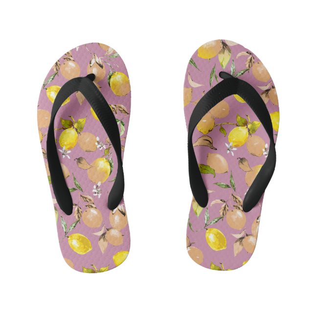 Chanclas Para Niños Lemones acuarelas 25 (Plantilla)