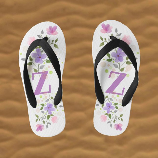 Chanclas Para Niños Letra inicial Z Plus Diseño floral (Subido por el creador)