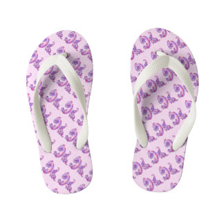 Chanclas Para Niños Letra K monograma garabatos de dibujo de doodle