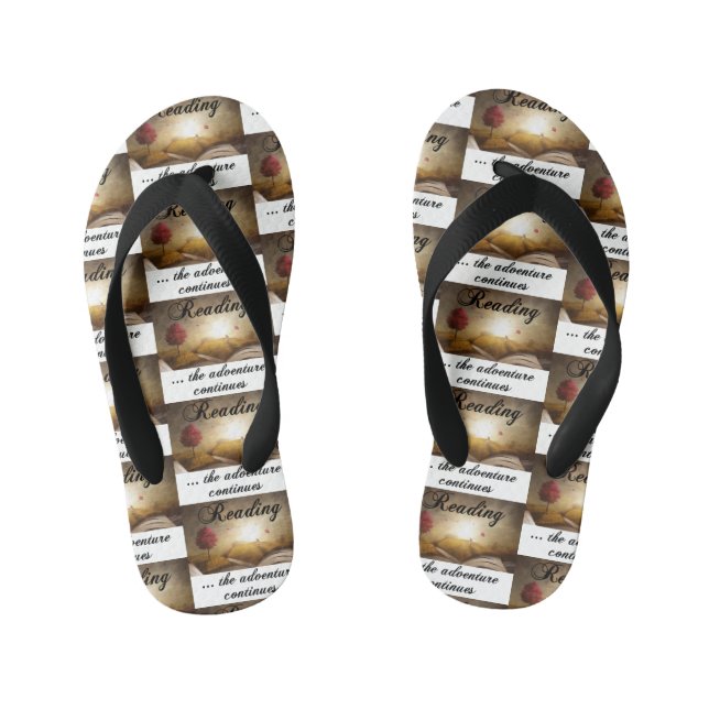 Chanclas Para Niños Leyendo, la aventura continúa (Plantilla)